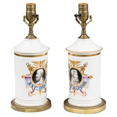 Pair of French Victorian Apothecary Jar Table Lamps