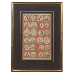 English engraving of Medals associated with King William III