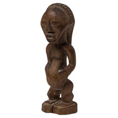African Congo Mid 20th Century Carved Wooden Songye Fertility
