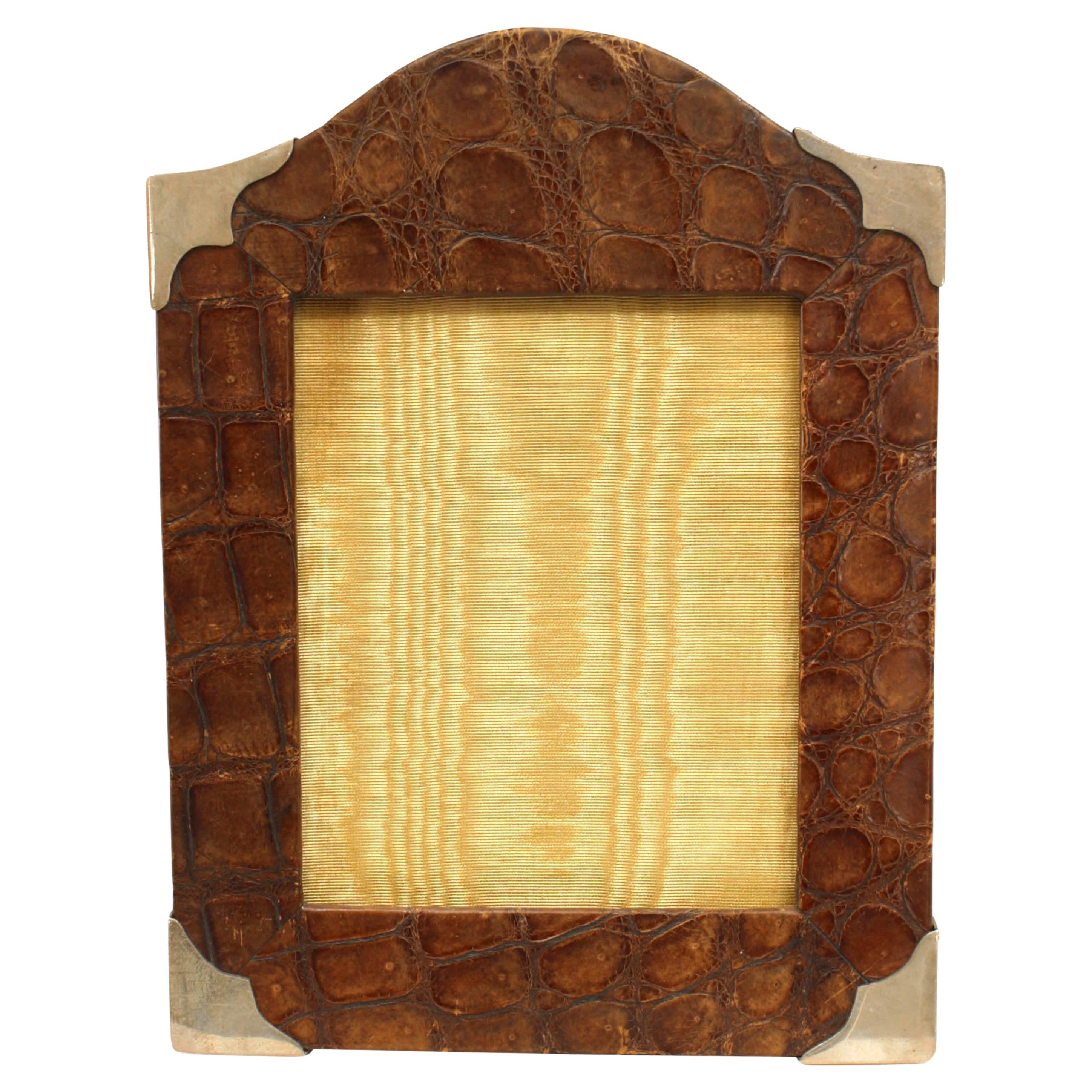 English Victorian Crocodile Picture Frame