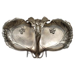 Art Nouveau Pewter Centerpiece