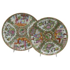 Chinese Canton Style Porcelain Plates