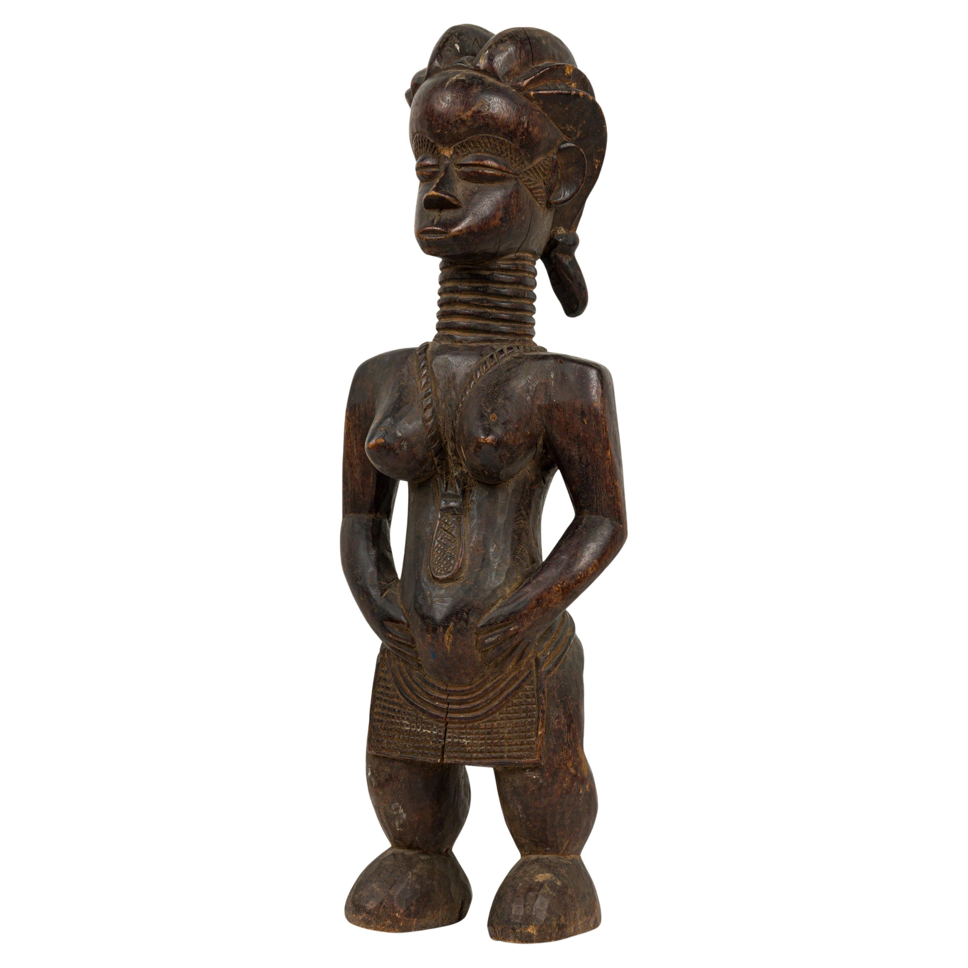 African Ivory Coast 20th Century Hand Carved Dan Fertility Figure
