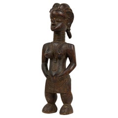 African Ivory Coast 20th Century Hand Carved Dan Fertility Figure