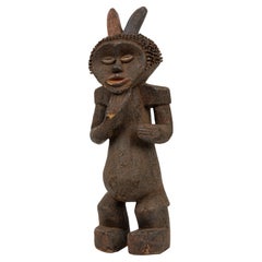 African Cameroon 20th Century Hand Carved Mabila Ancestor Figure
