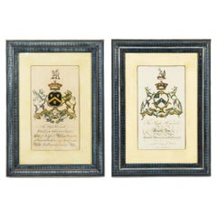 English Georgian Coat of Arms Engravings