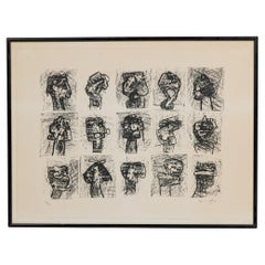 Roberto Matta Mid-Century Chilean 15 Abstract Forms Lithograph