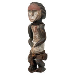 African Gabon 20th Century Carved Wood Ambete Reliquary Figure