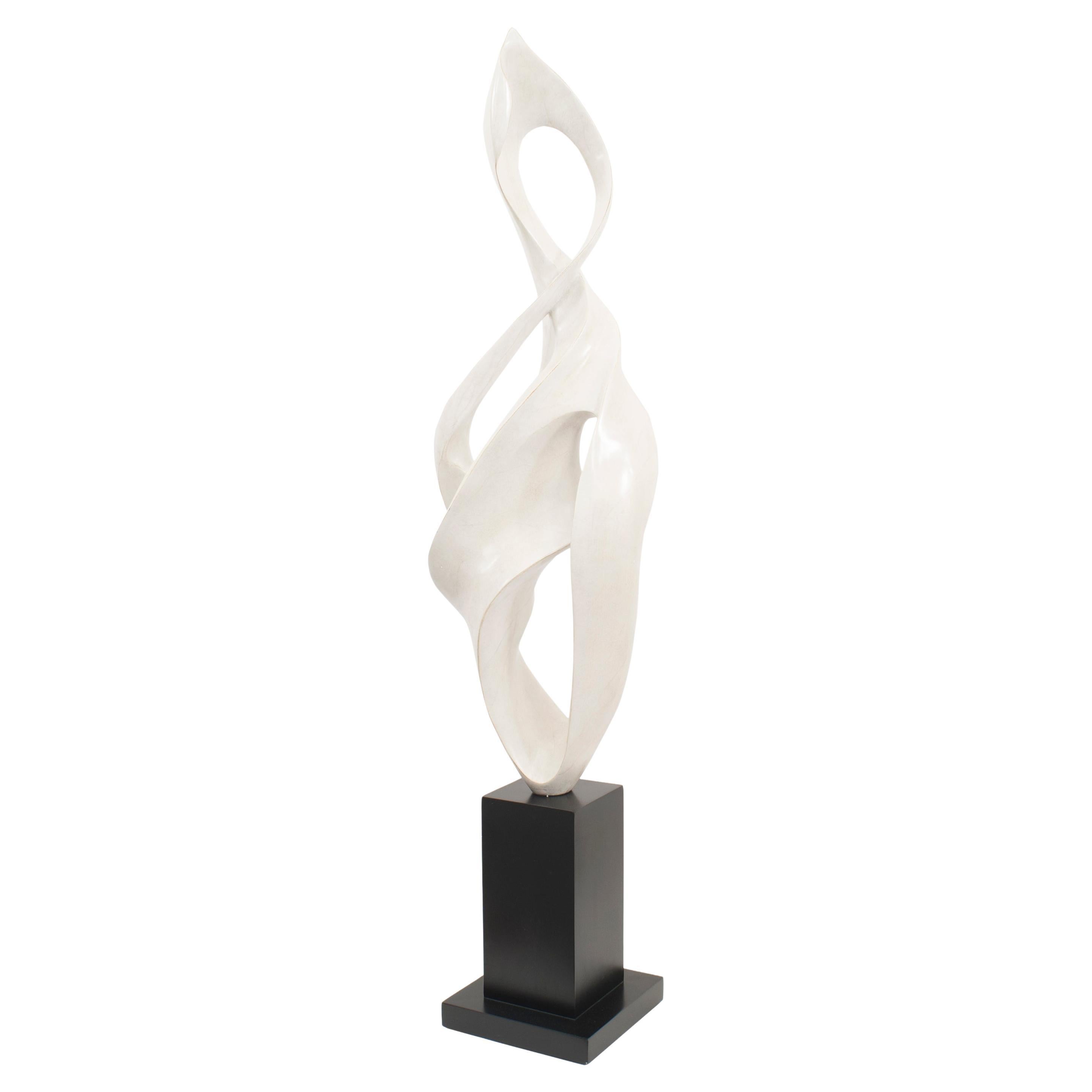 Contemporary Beige Abstract Floor Sculpture For Sale