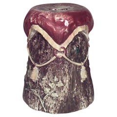 Victorian Porcelain Stump Garden Seat