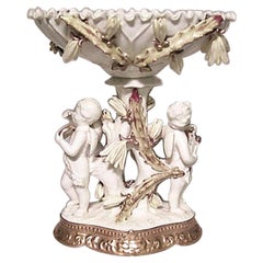 Antique English Victorian Moore Porcelain Centerpiece
