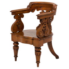 Thomas Hope English Regency Carved Wooden Childs Chair