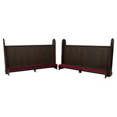 Pair of American Victorian Style Wooden Church Pew Kneelers