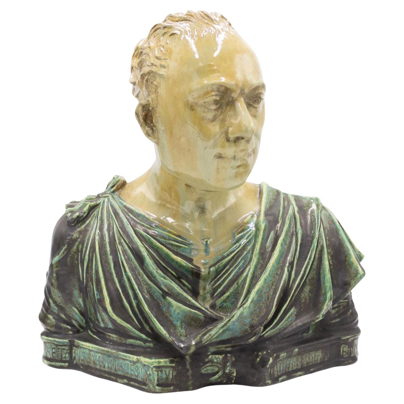 Italian Neo-Classic Roman Nobleman Bust For Sale