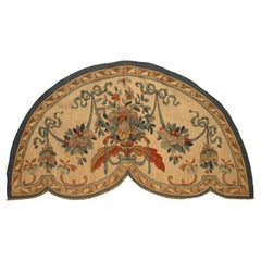 French Victorian Beige Aubusson Valance Panel