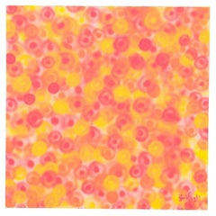 Barbara Kiskovski Acrylic on Canvas, Titled: "Orange, Yellow & Pink". (2024)