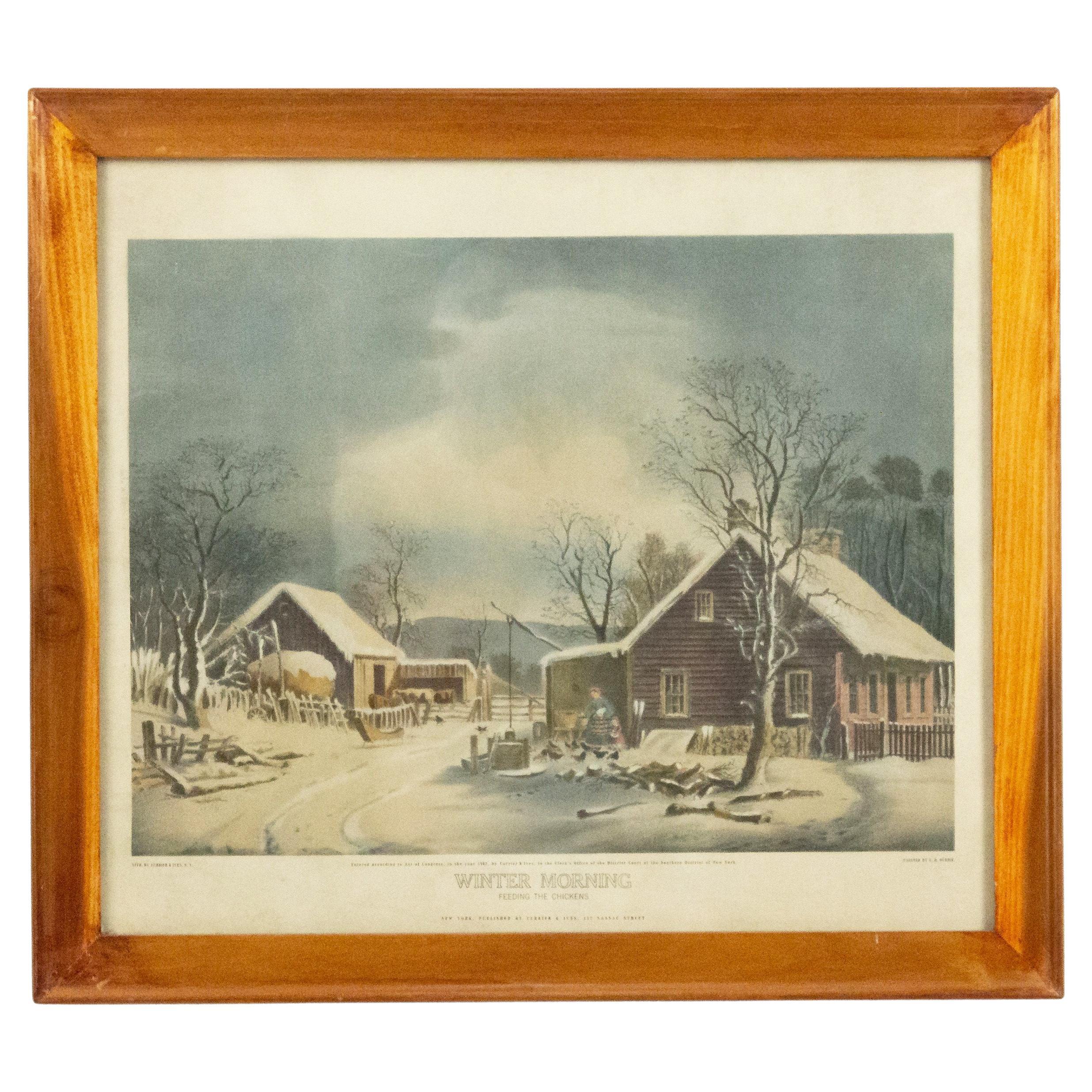 Paysage victorien américain d'un matin d'hiver
