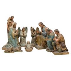 10-Piece Italian Renaissance Terra Cotta Nativity