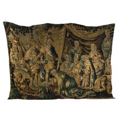 Tapisserie de style belge du 17e siècle représentant des soldats