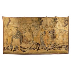 English Renaissance Tapestry of Noblemen, 17th Century, Antique
