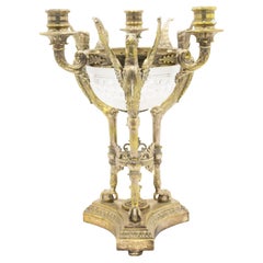 Russian Neo-Classic Style Silver Plate Candelabra Centerpiece