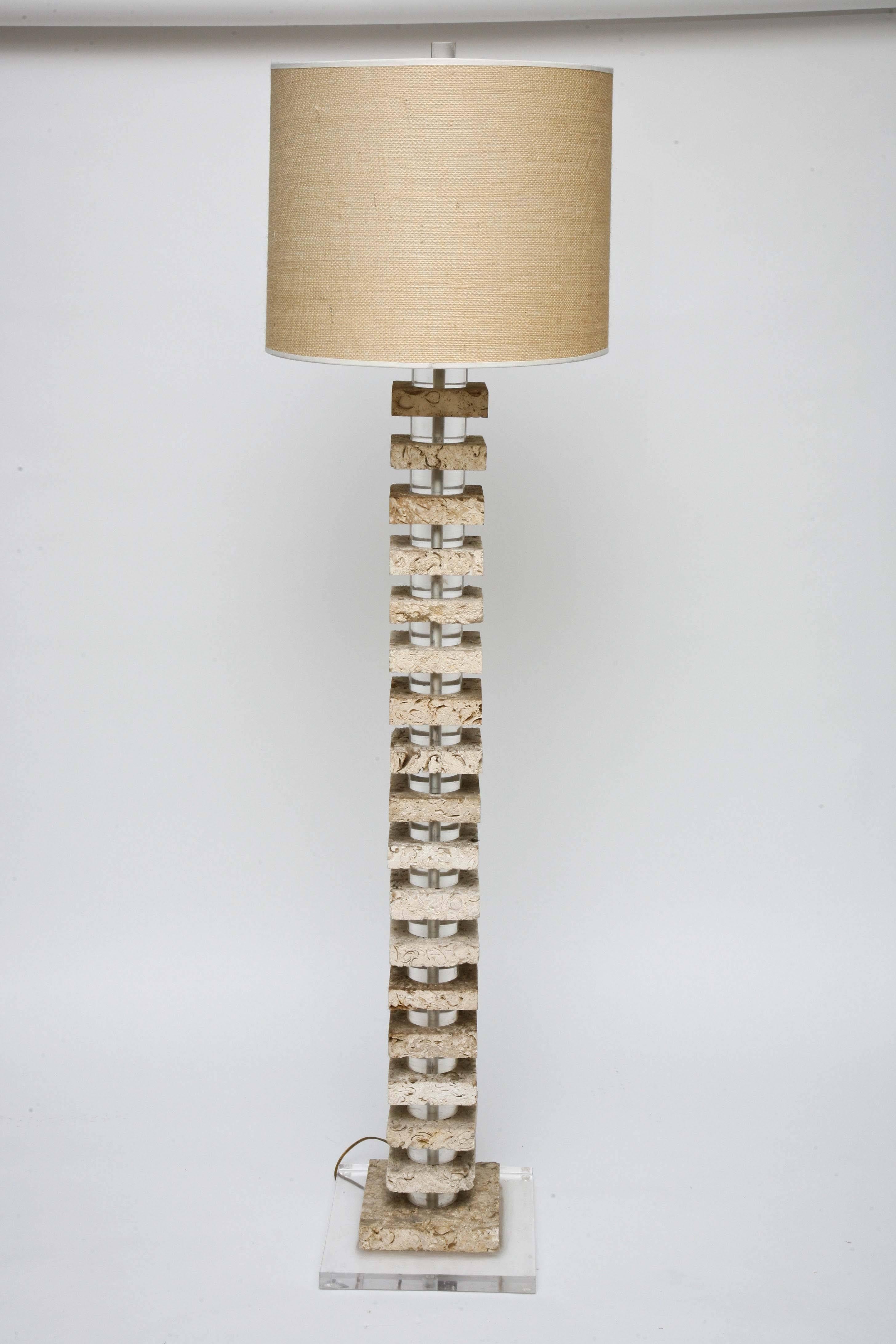 American Coquina Stacked Floor Lamp