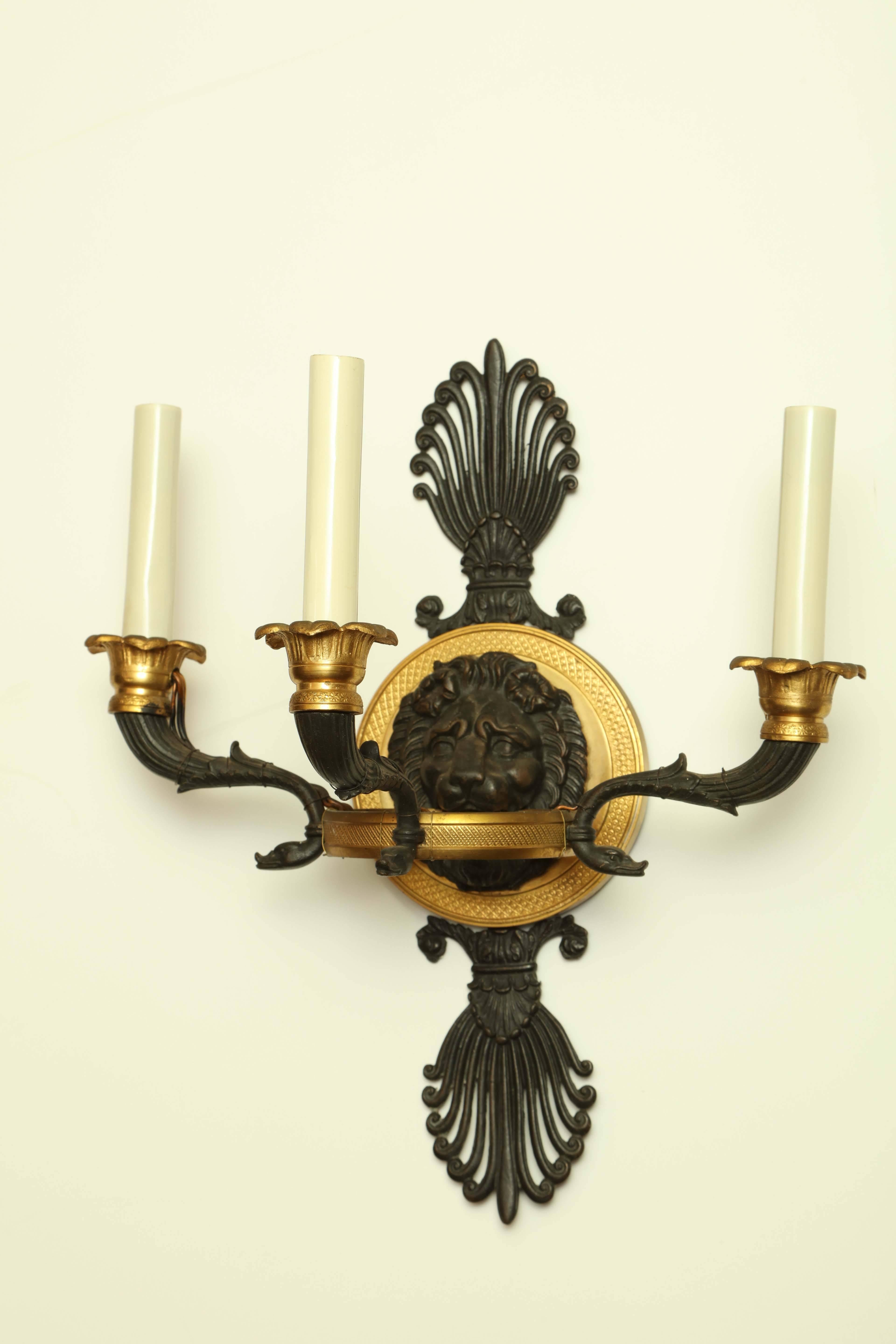 lion head wall light