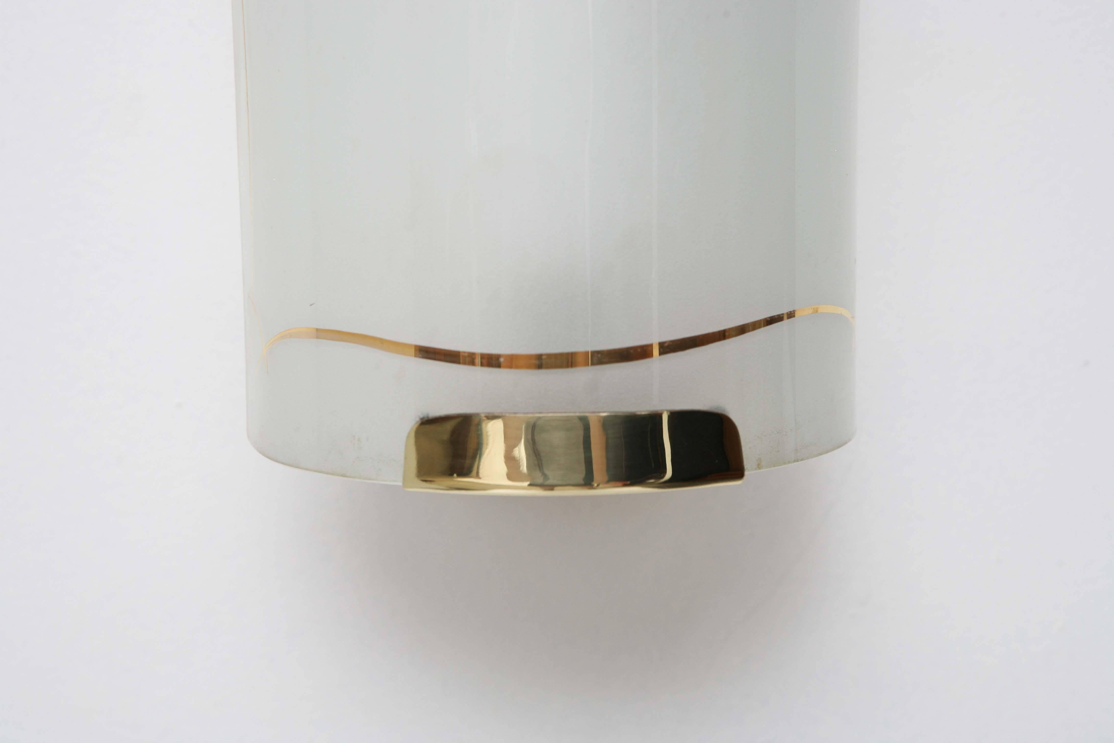 French Art Deco, circa 1940. Jules LELEU Style .
Pair of frostened glass Sconces ,elegant designed pieces.
Re  Wired for US.