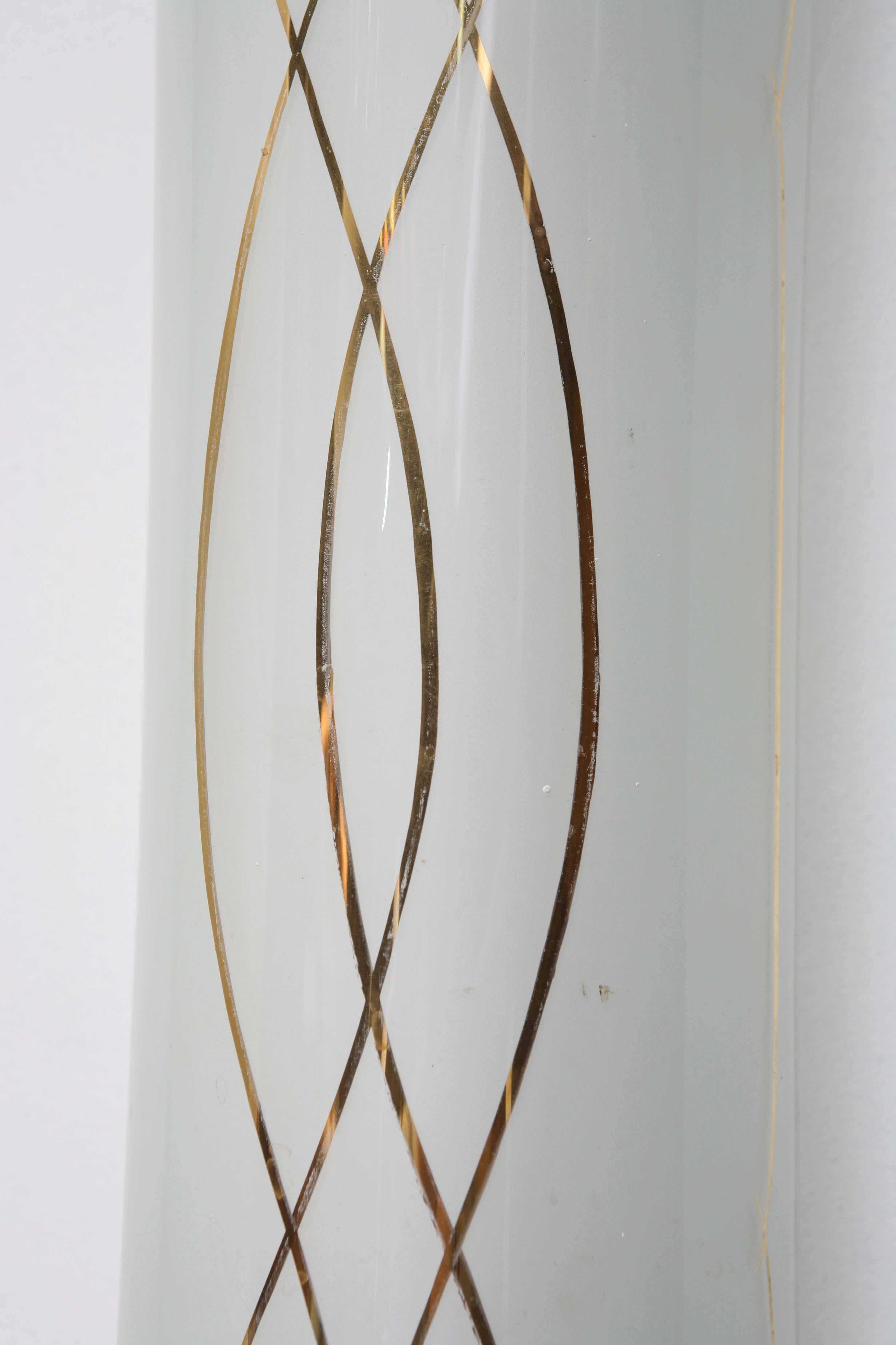 Frosted French Art Deco Sconces in Frostened  Glass and Bronze in the J. Leleu Style