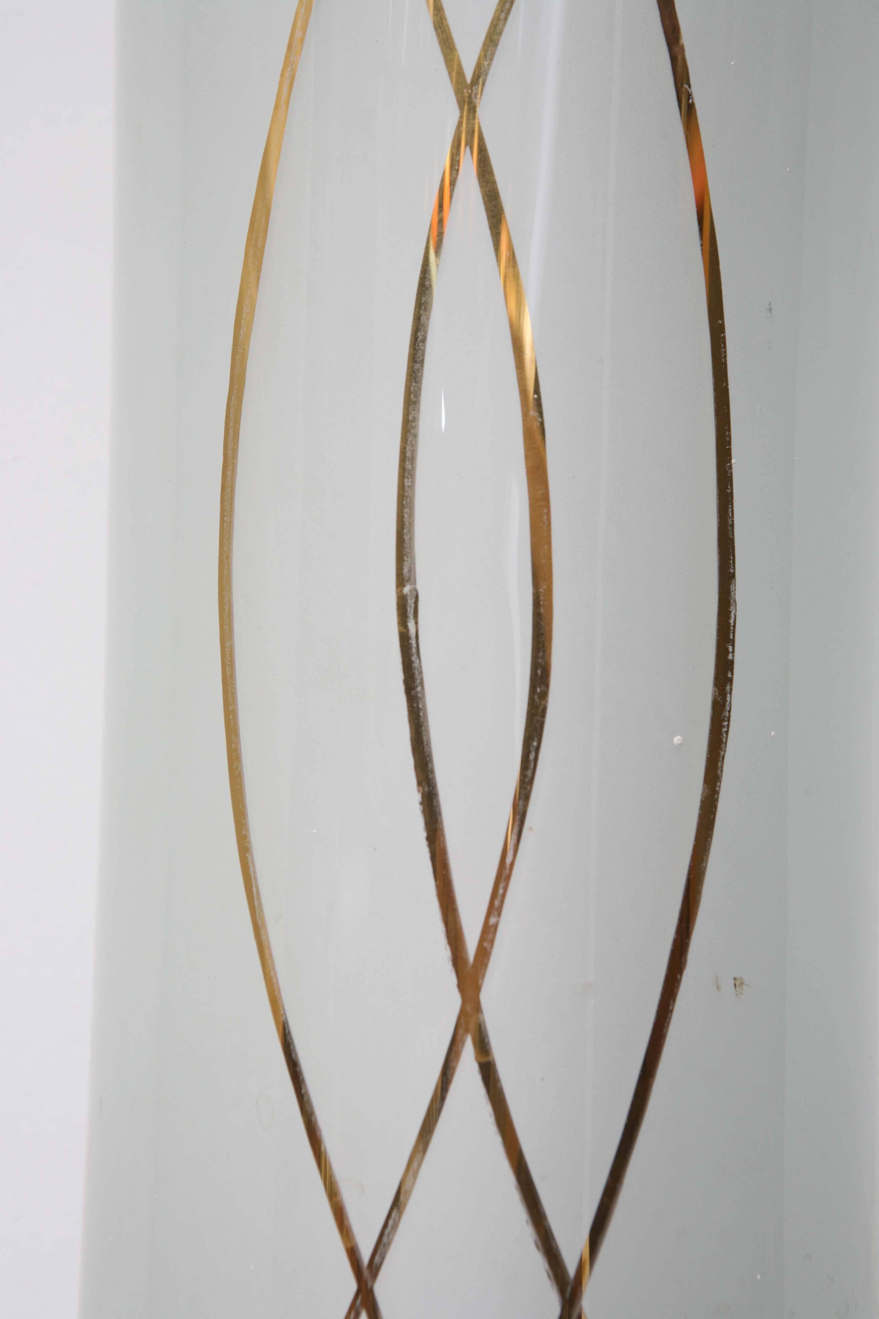 French Art Deco Sconces in Frostened  Glass and Bronze in the J. Leleu Style 2