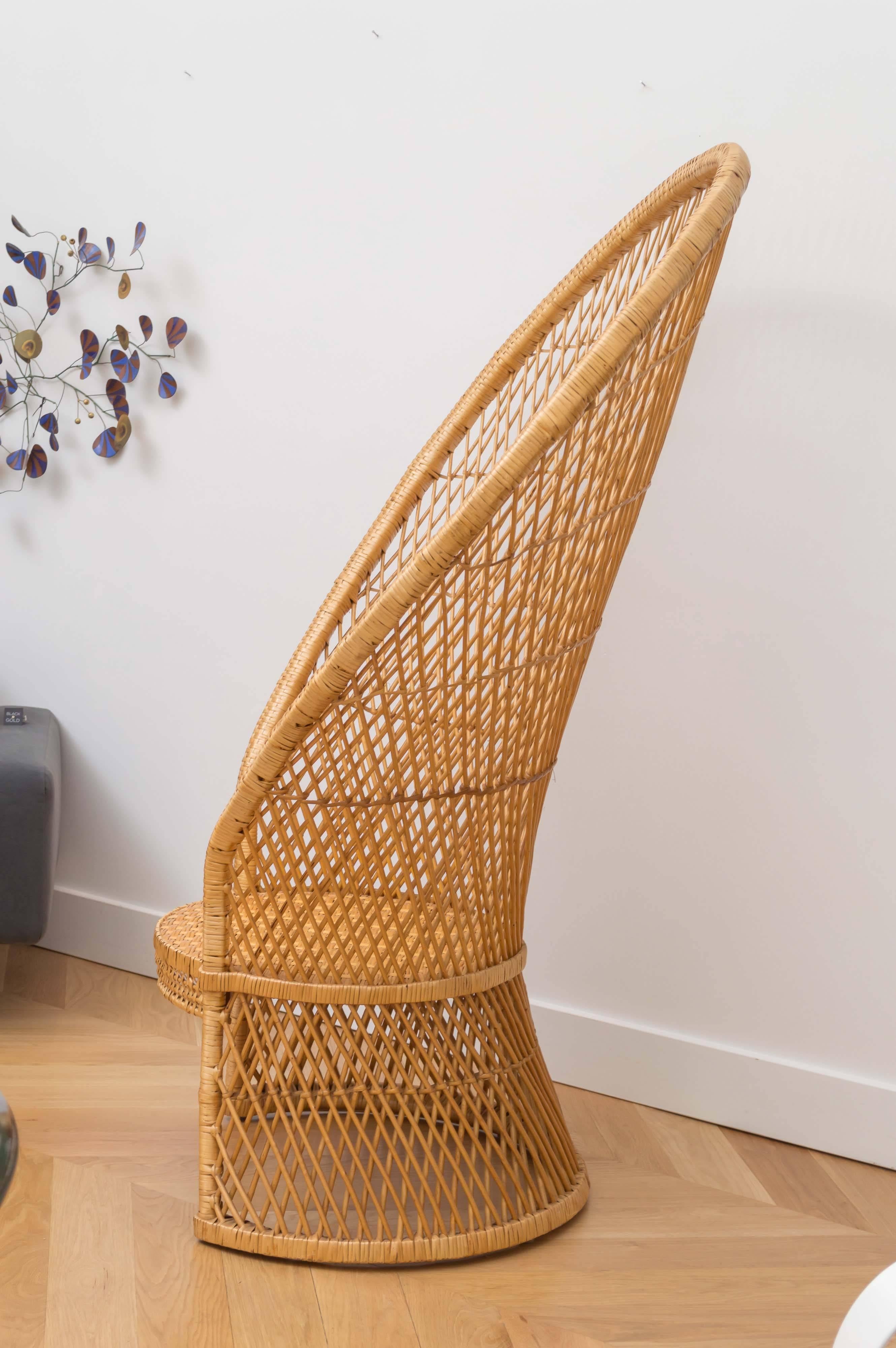 Beautiful Rattan Chair In Excellent Condition In San Francisco, CA