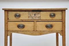 20th Century Antique French Scrubbed Pine Side Table