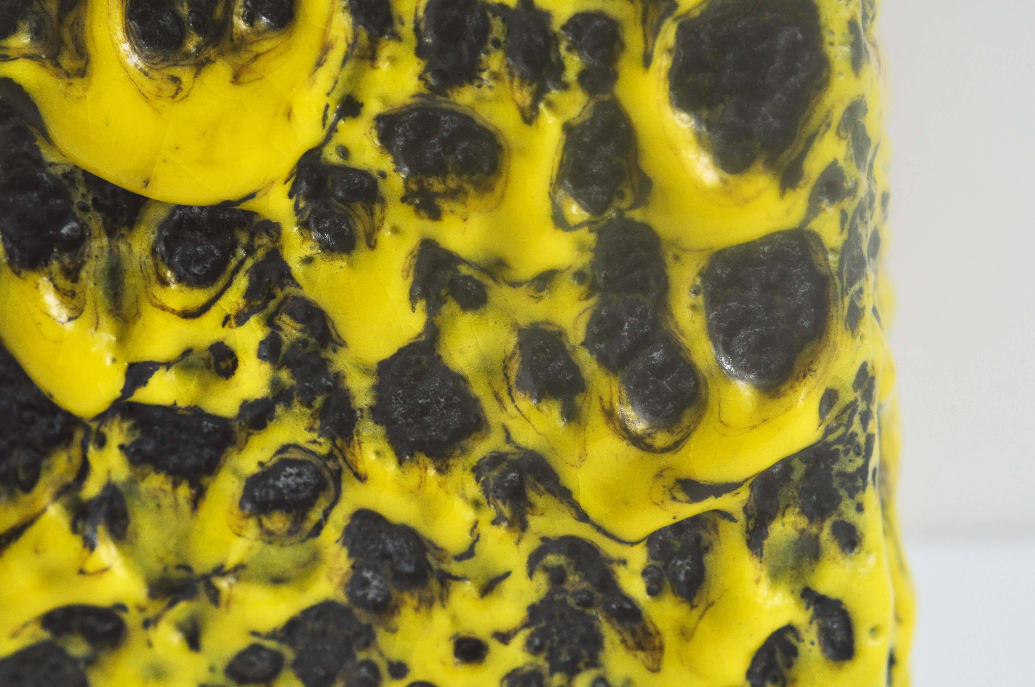 German Bright Yellow ES Keramik Fat Lava Vase, 1970s For Sale