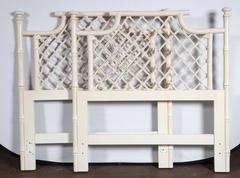 Pair of Ficks Reed Faux Bamboo Twin Headboards
