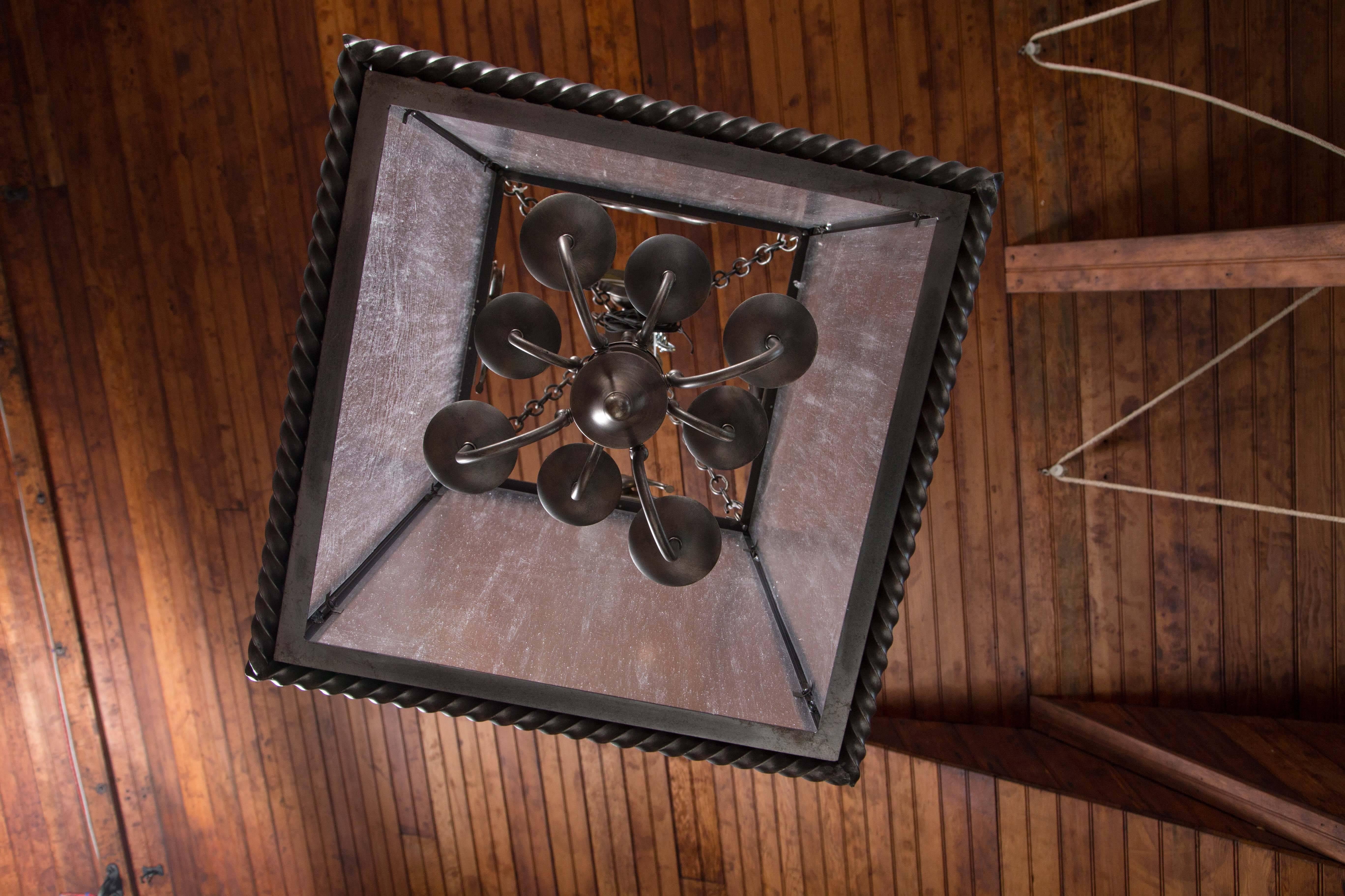 Late 20th Century Custom-Made Leaping Stag Lantern For Sale