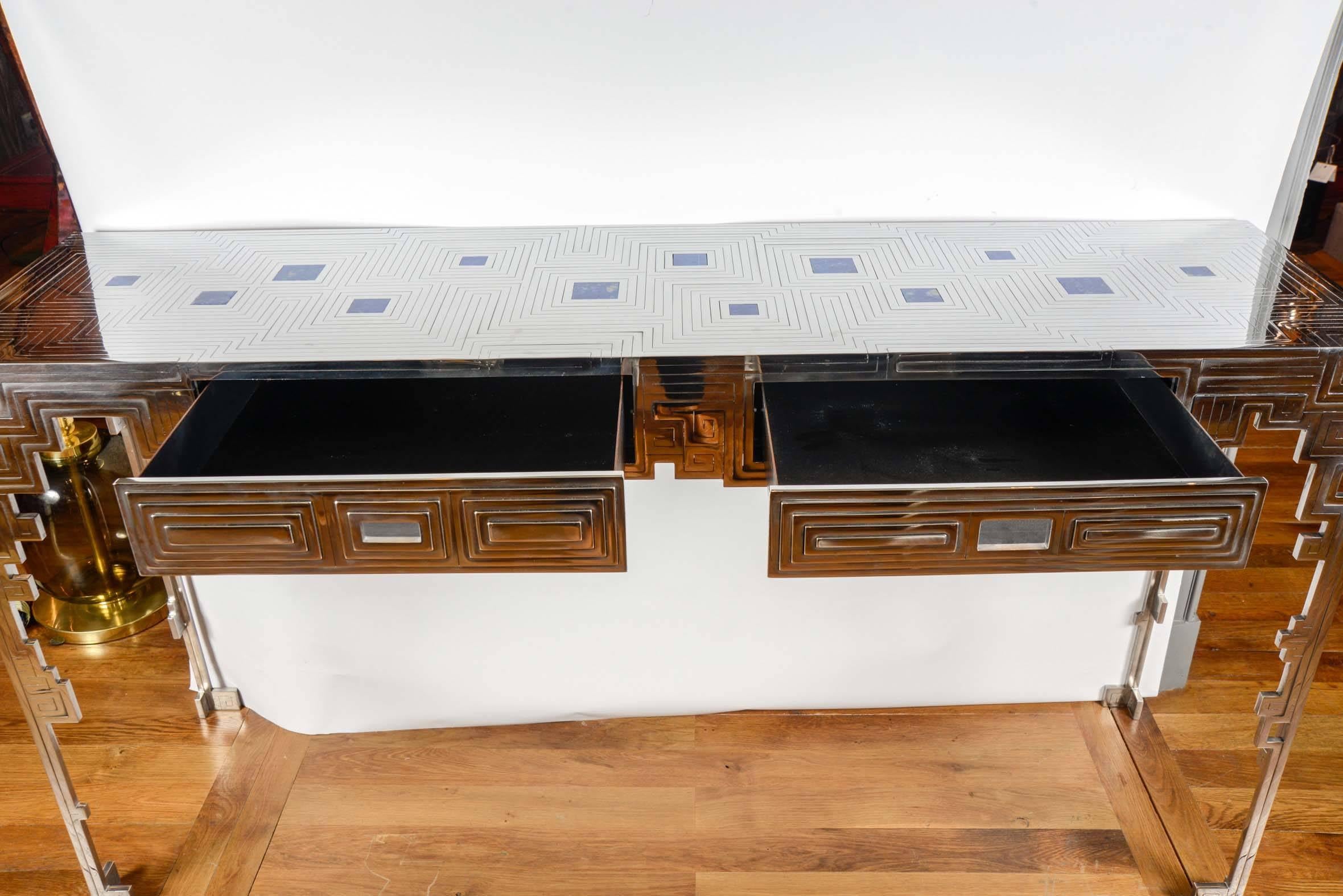 French Steel Console by Erwan Boulloud at cost price.