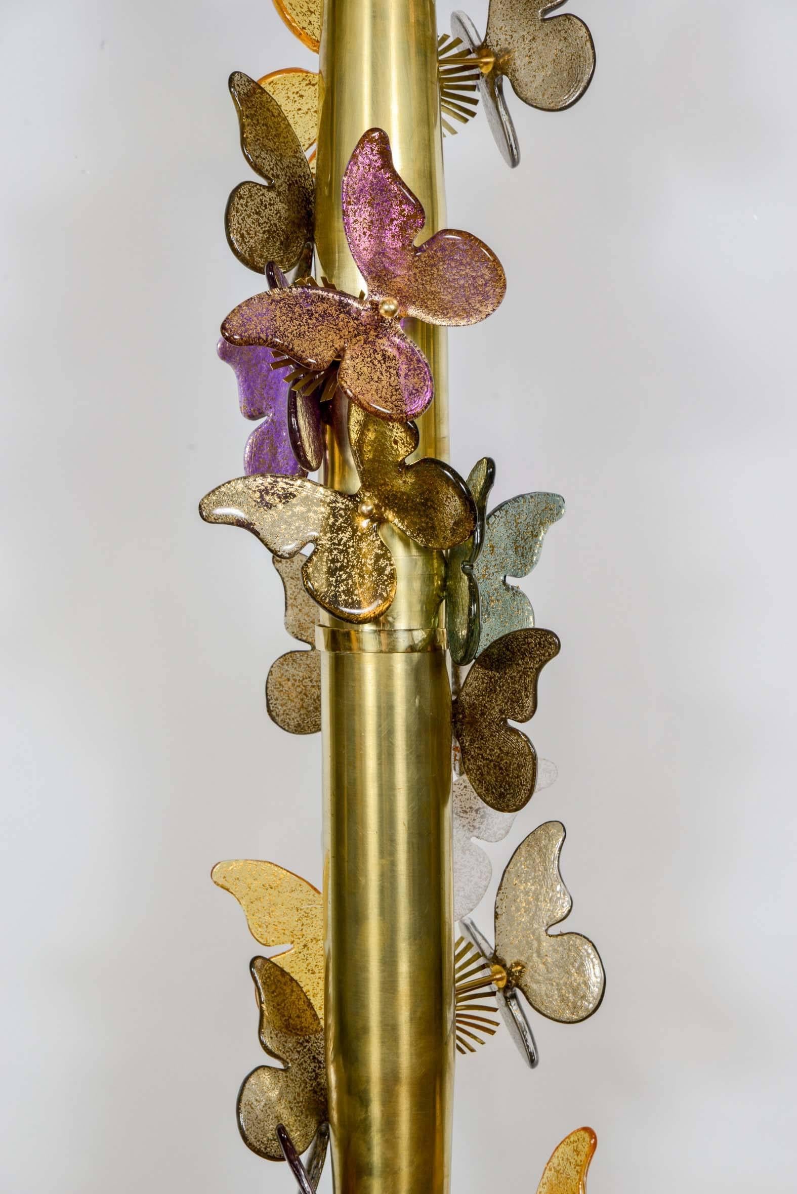 Pair of Brass Floor Lamps In Excellent Condition In Saint-Ouen (PARIS), FR