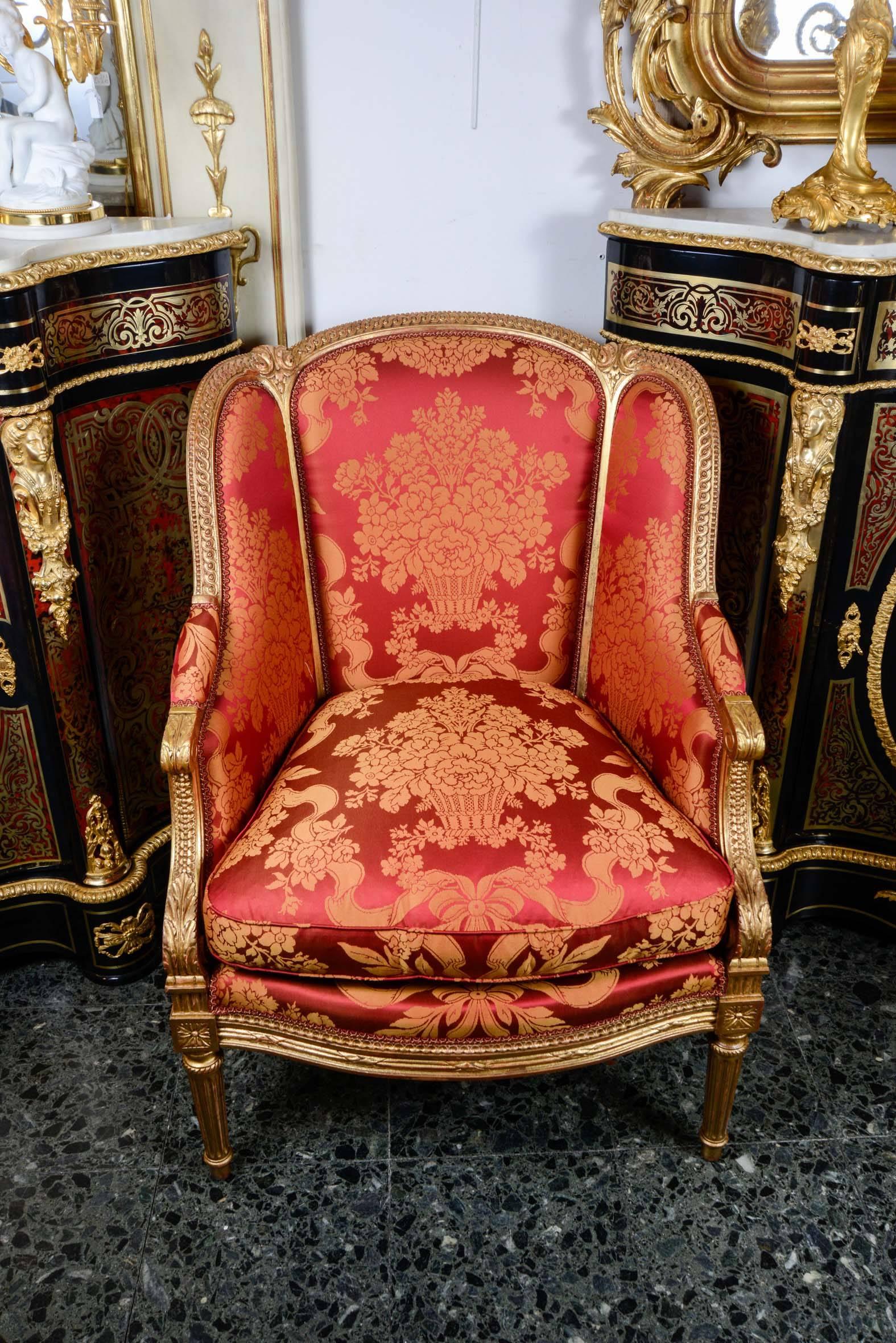 French 4 Louis XVI Style Bergères For Sale