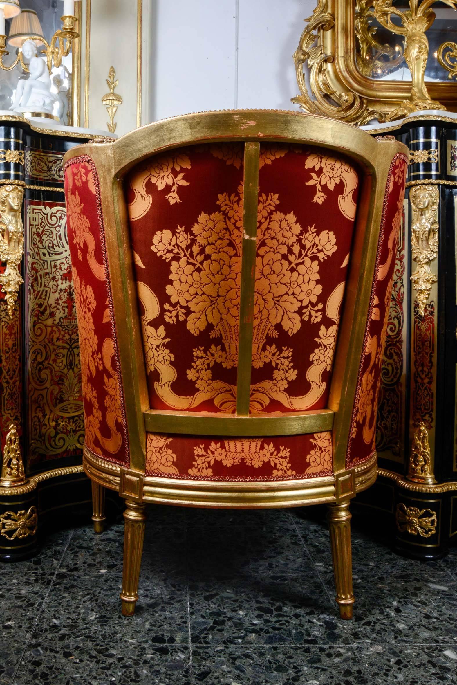 Wood 4 Louis XVI Style Bergères For Sale