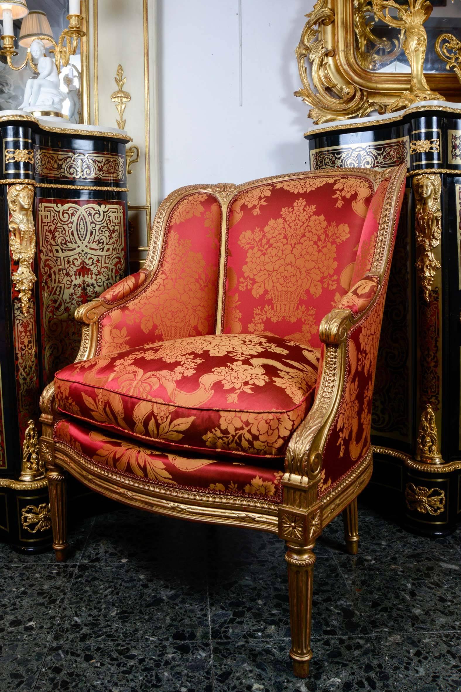 4 Louis XVI Style Bergères For Sale 1