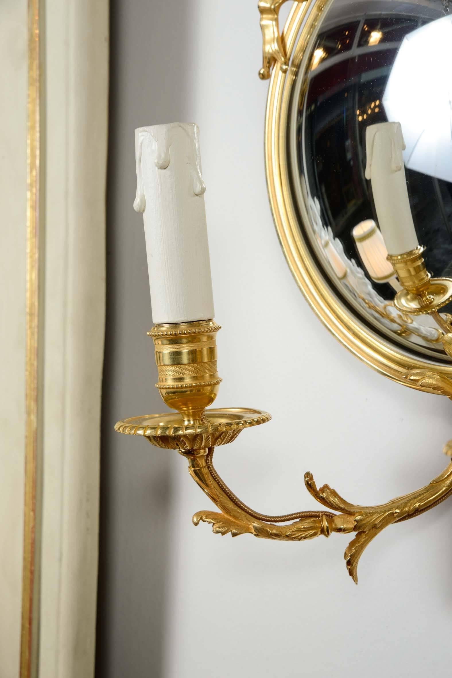 Pair of Unusual Louis XVI Style Sconces In Excellent Condition For Sale In Paris, FR