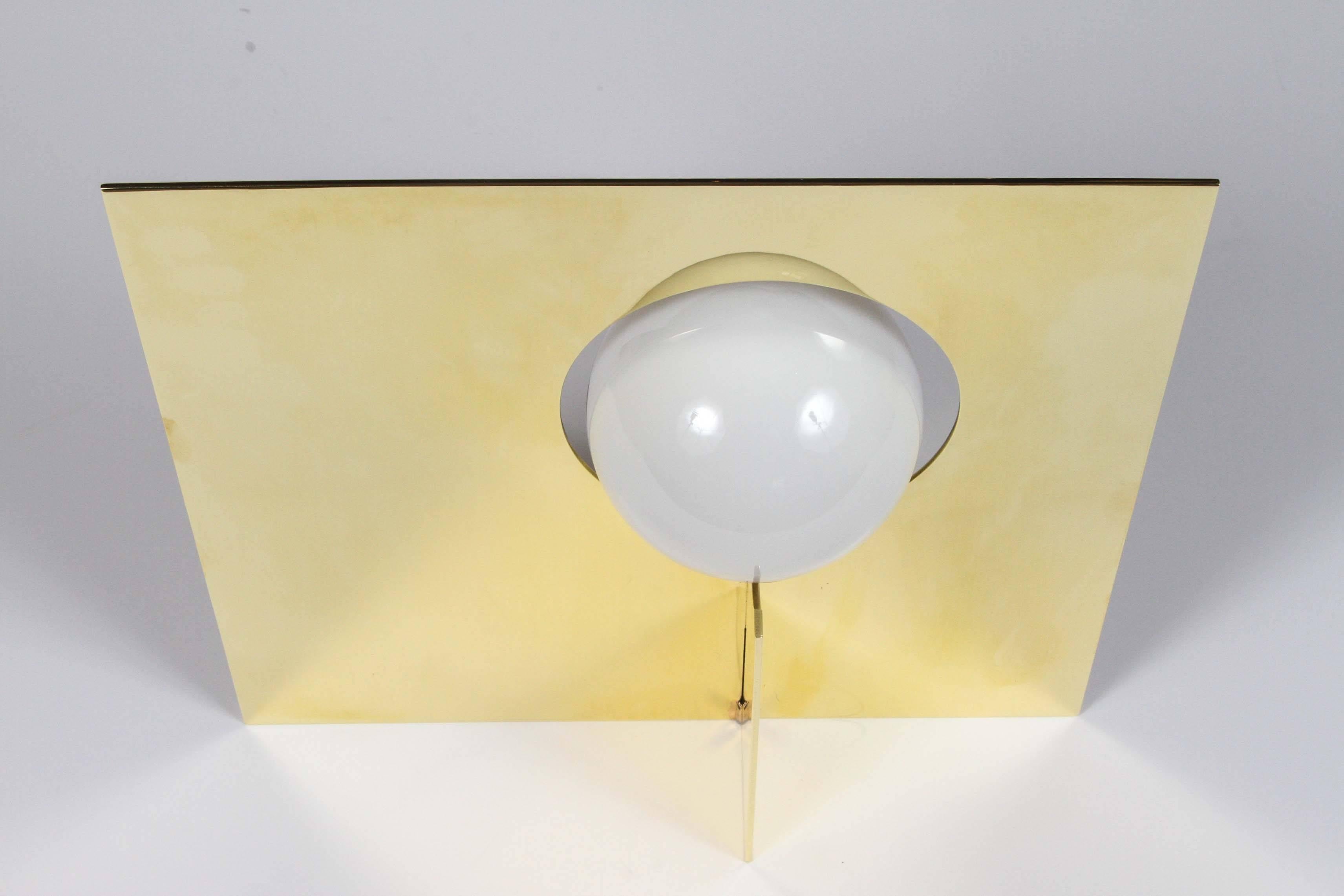 Paul Marra Brass Intersection Table Lamp In Excellent Condition In Los Angeles, CA