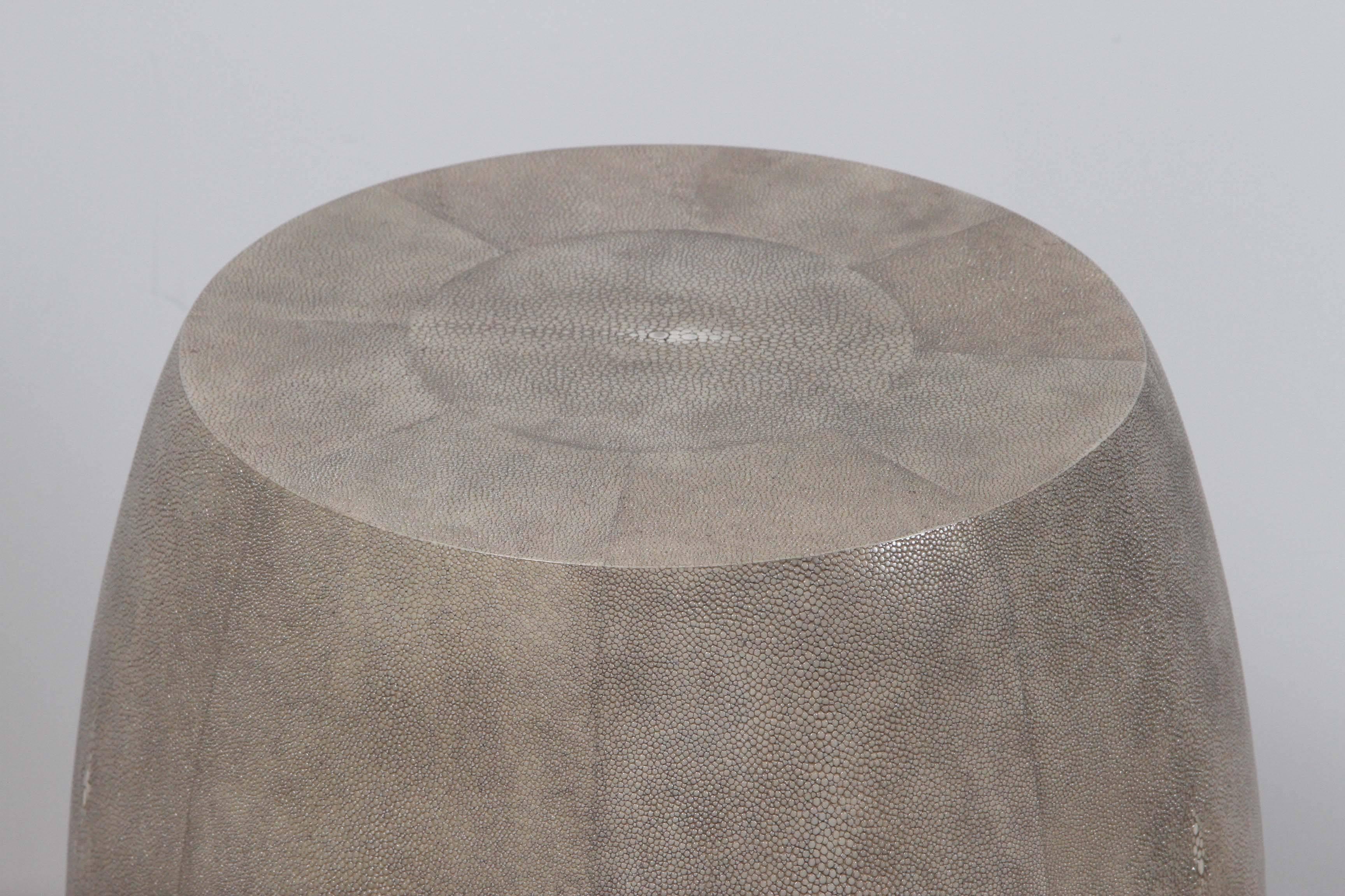 Modern Shagreen Drum Tables