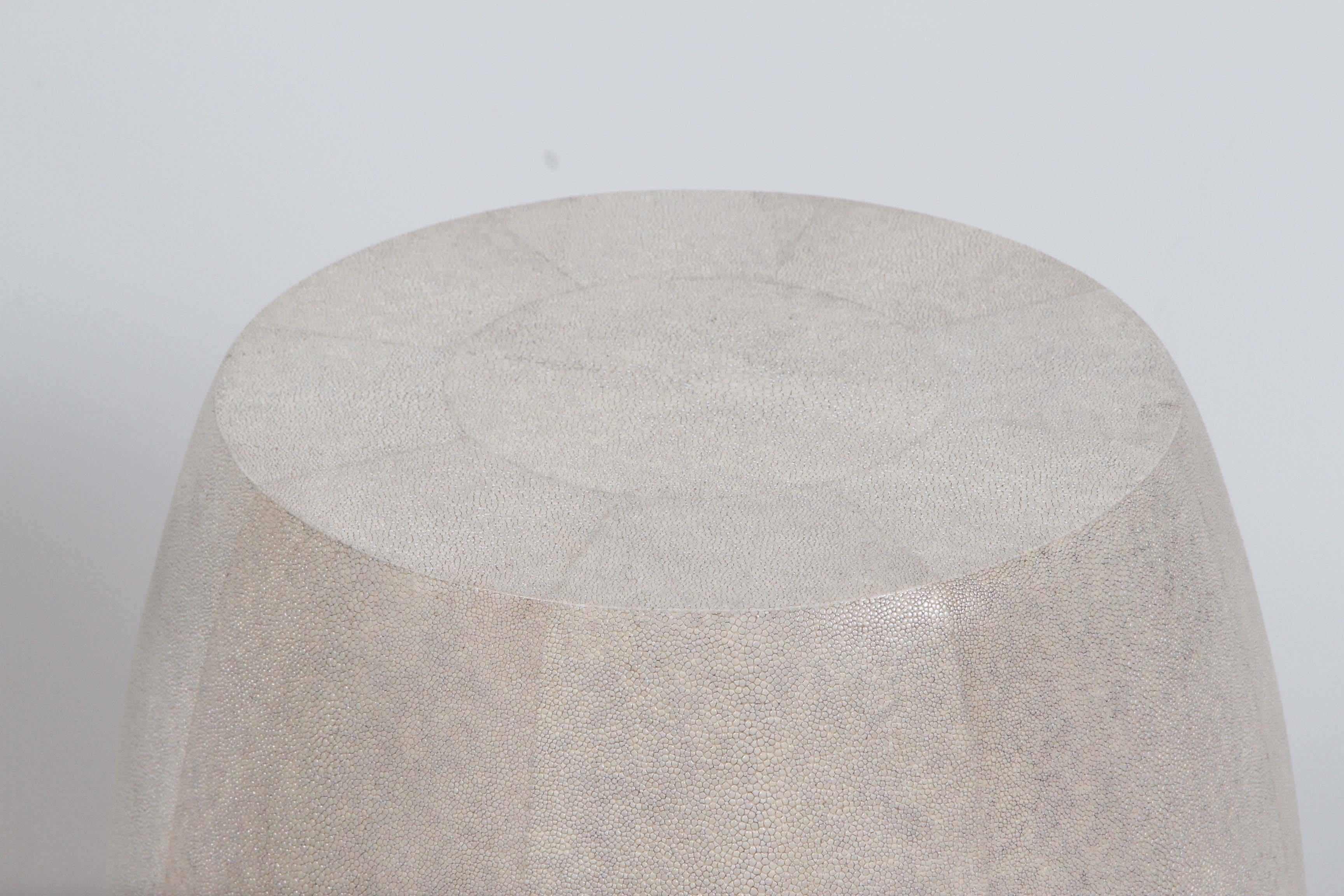 Contemporary Shagreen Drum Tables