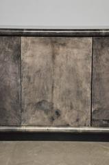 Aldo Tura Lacquered Charcoal Goatskin Sideboard