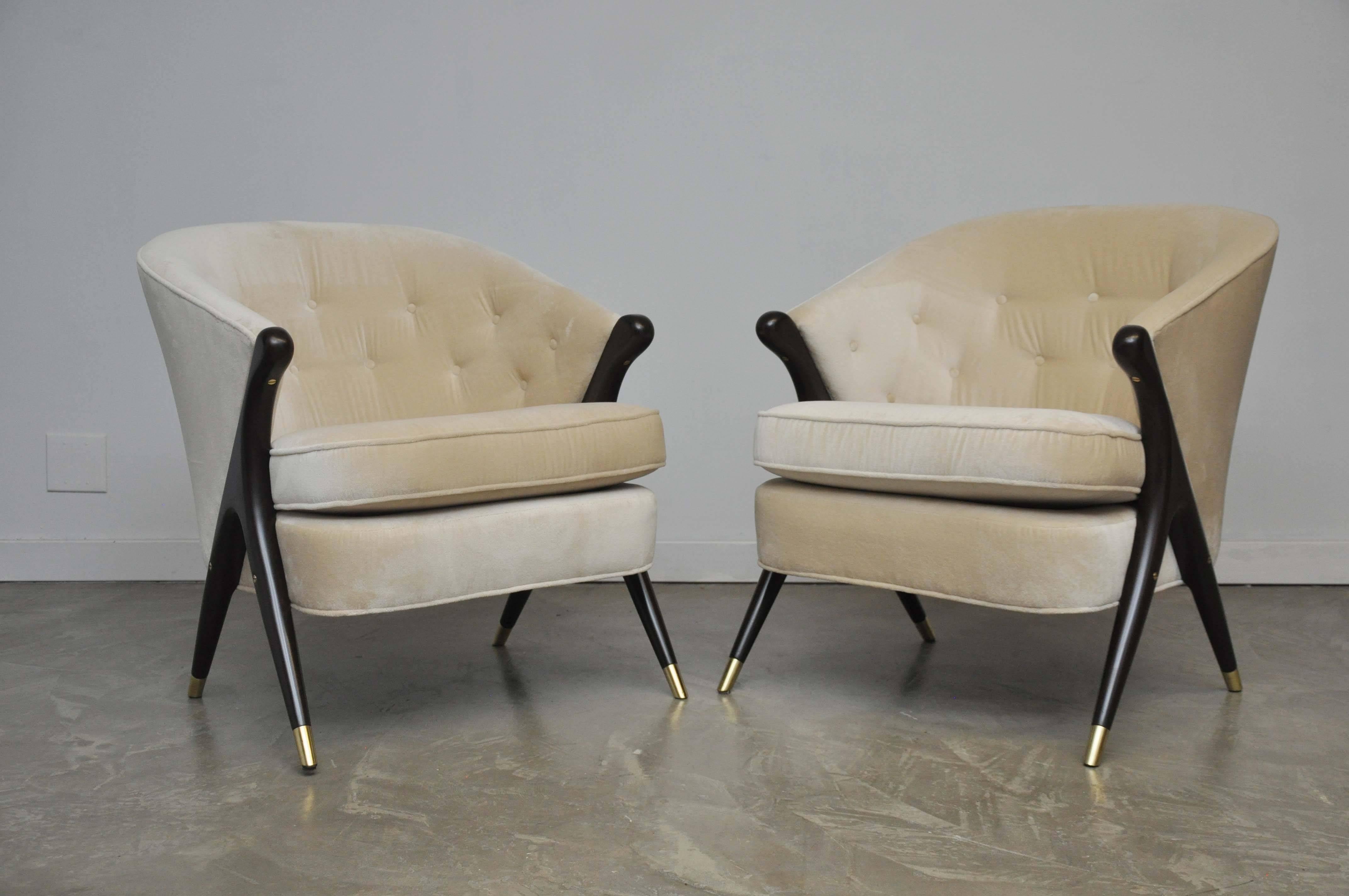 Mid-Century Modern Karpen Scissor Chairs