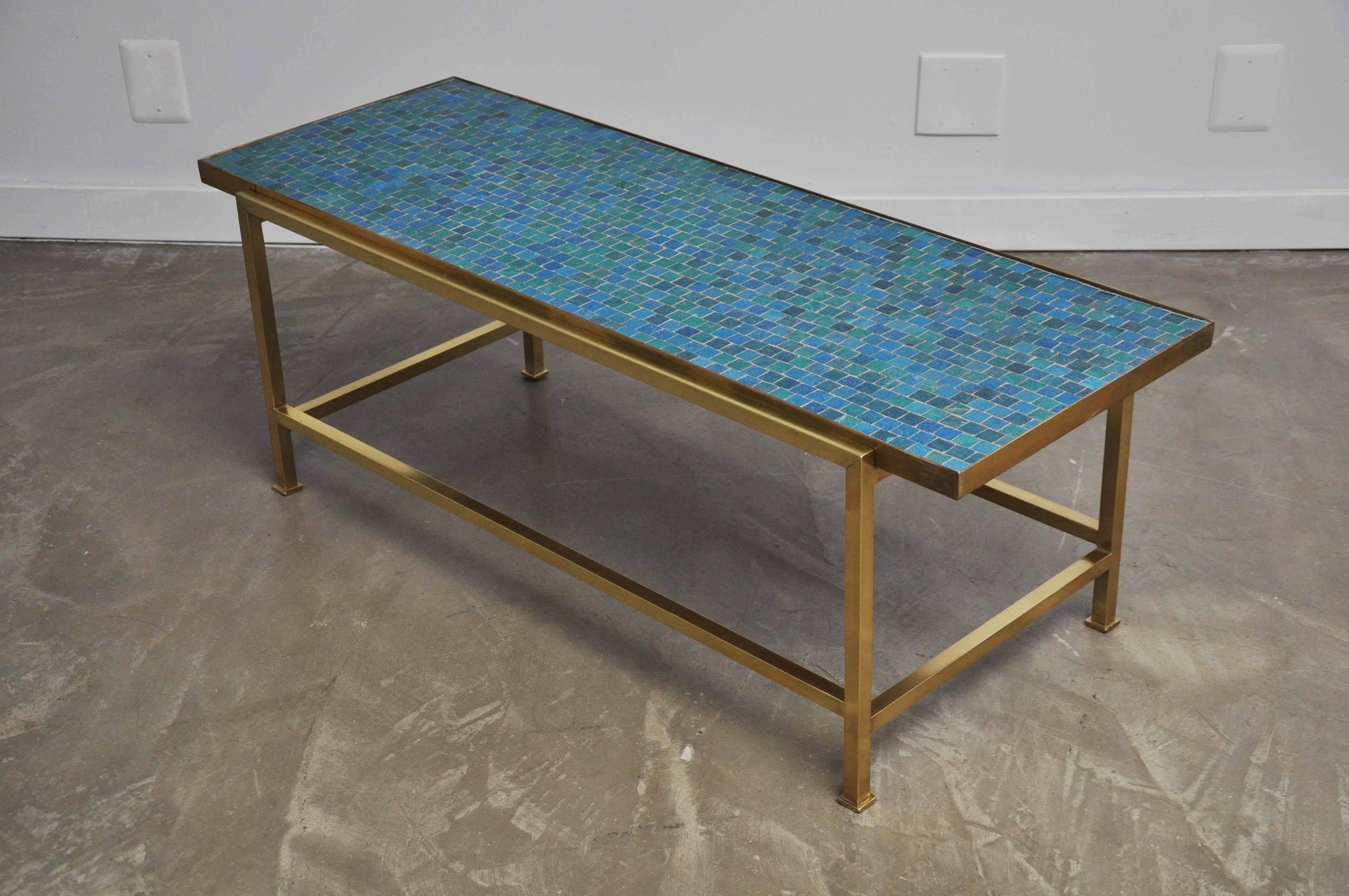 20th Century Dunbar Mosaic Murano Glass Tile Coffee Table by Edward Wormley