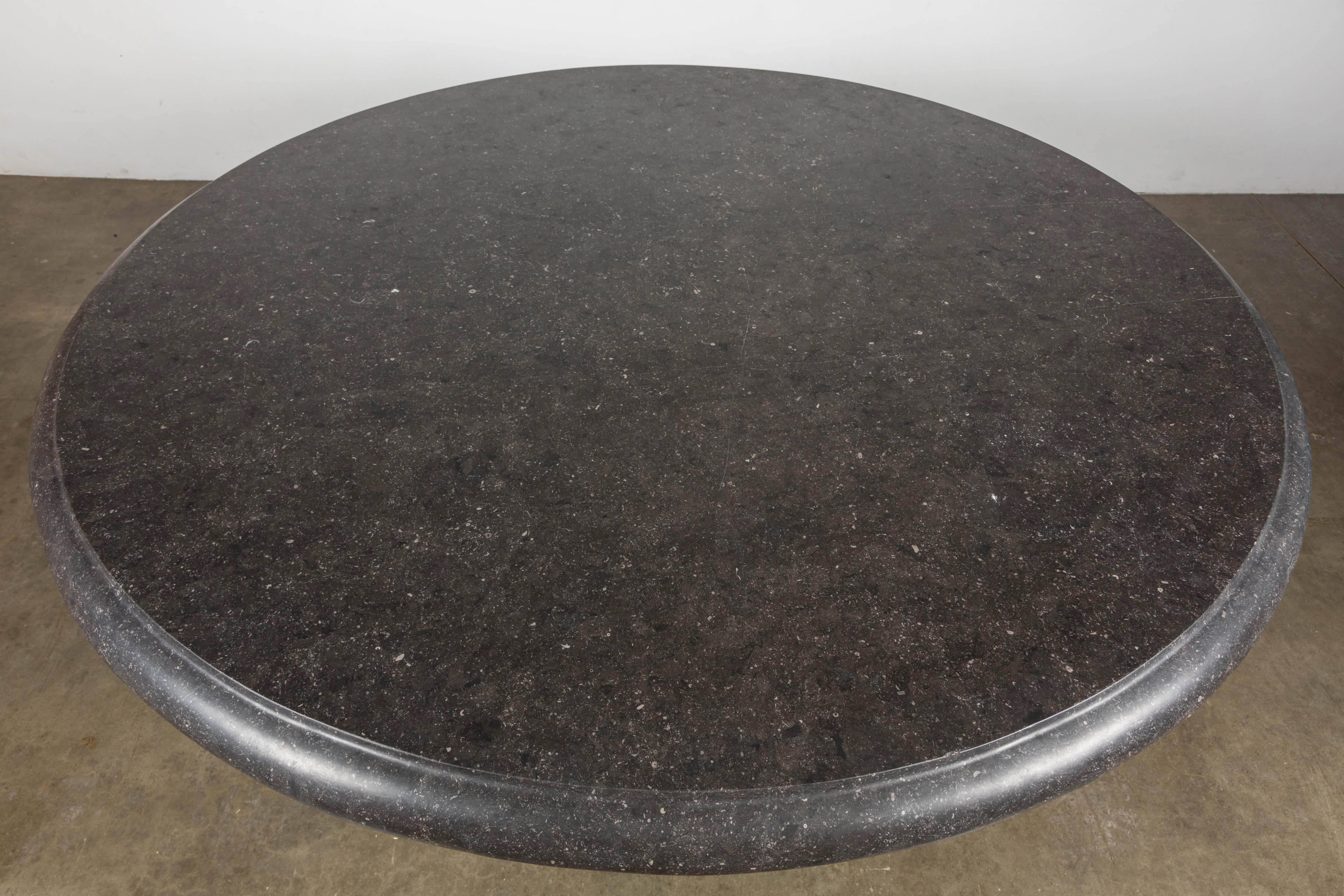 Hand-Carved Belgian Bluestone Pedestal Table 5