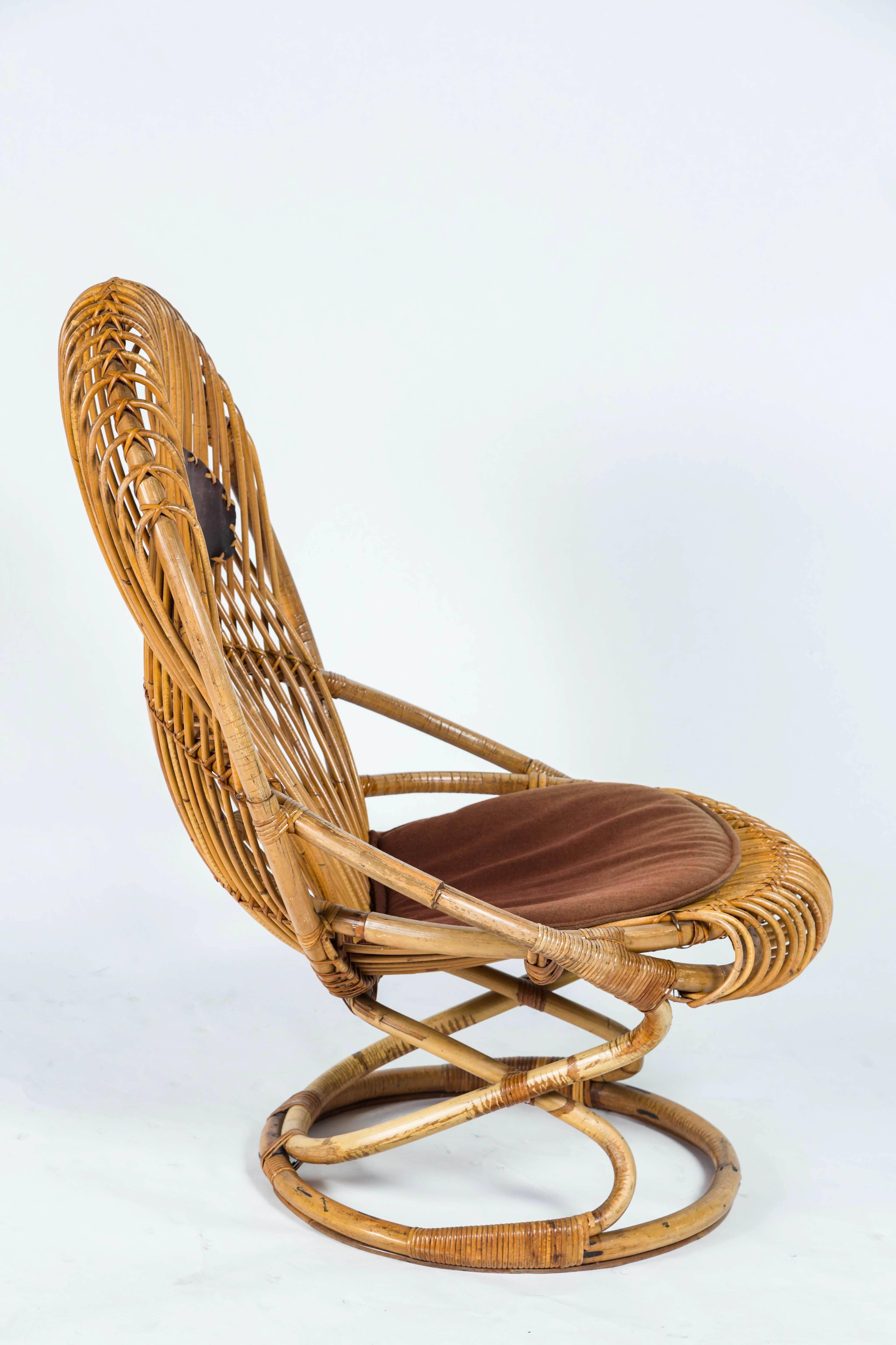 20th Century DANISH RATTAN FURNITURE SET, c. 1950 For Sale