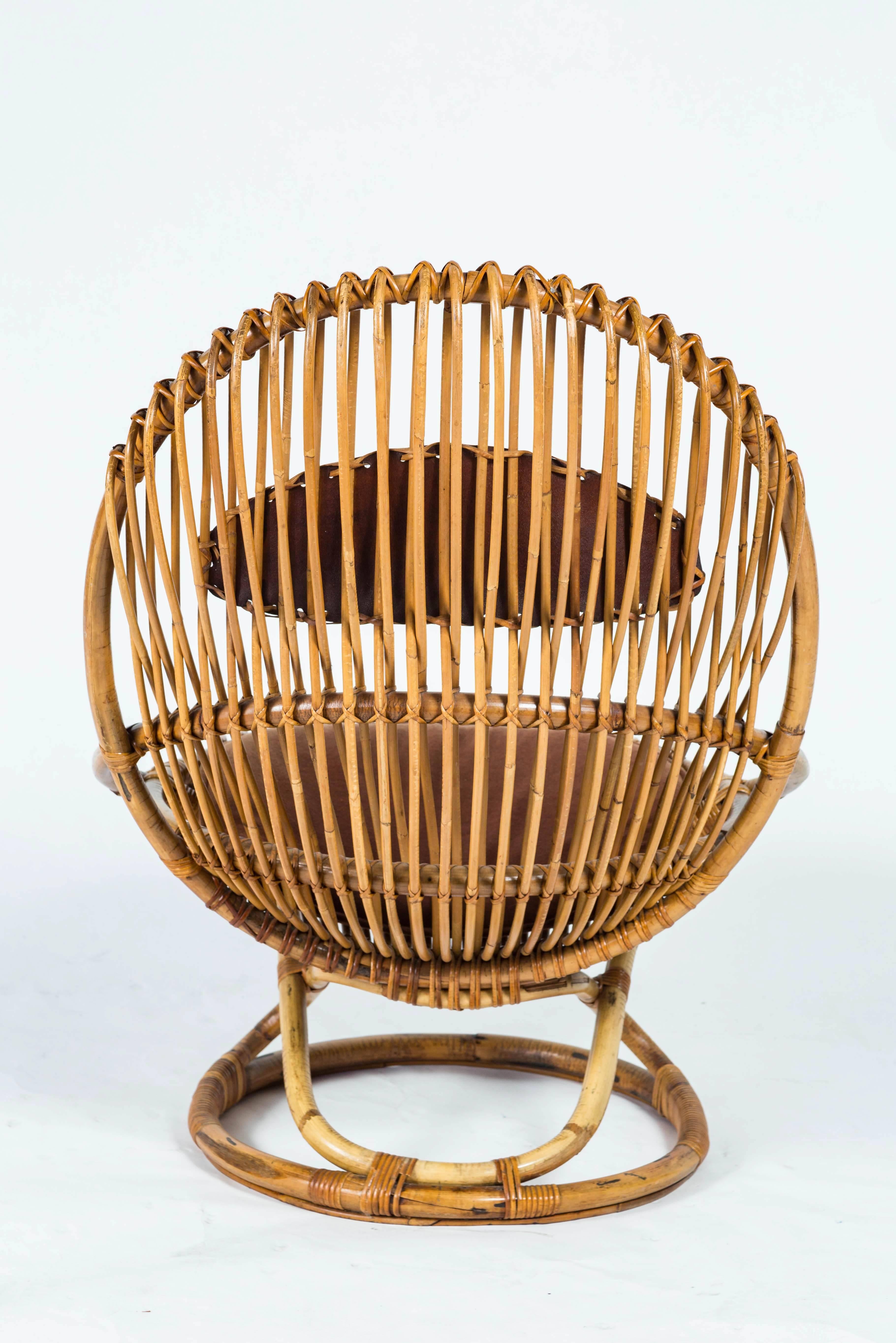 Rattan DANISH RATTAN FURNITURE SET, c. 1950 For Sale